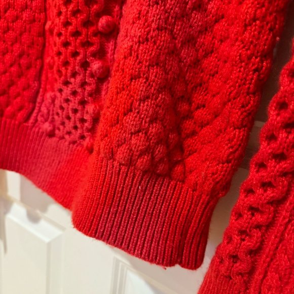 J. Crew Red Wool Blend Crew Neck Sweater - Size Large - Picture 6 of 12